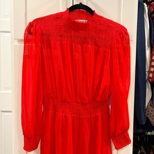 Nanette Lepore Vibrant Red Textured Dress